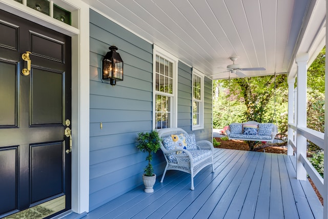 Exterior of a home with a large porch